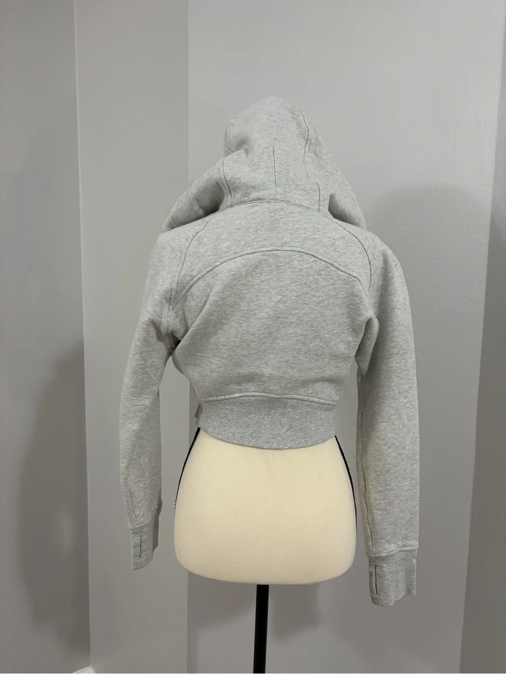 lululemon athletica Light Gray Cropped Hoodie Jacket